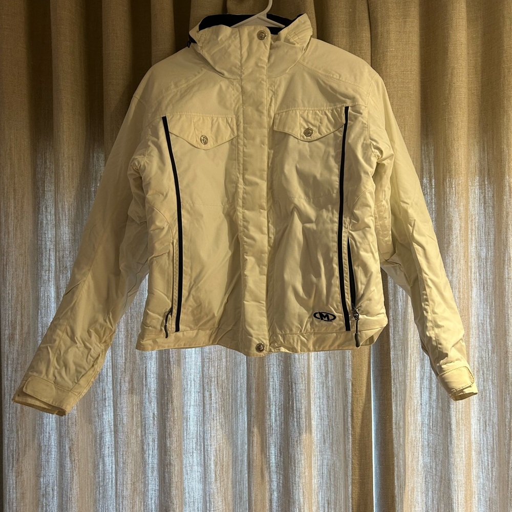 Women’s white Jacket with Black Accents